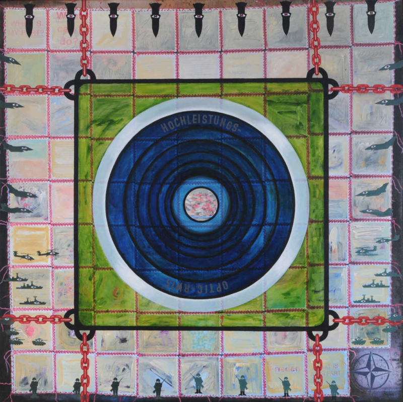 Friedensteppich II, Friedensgarantie duch Überwachung, Gemeinschaftsarbeit mit Renate Schuermeier