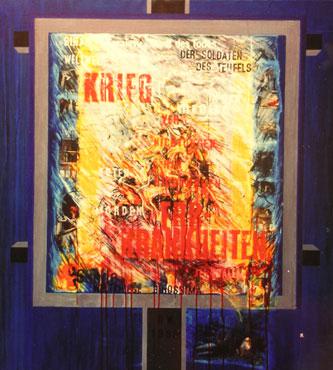 Bosnierkrieg, Mischtechnik auf Leinwand, 1995