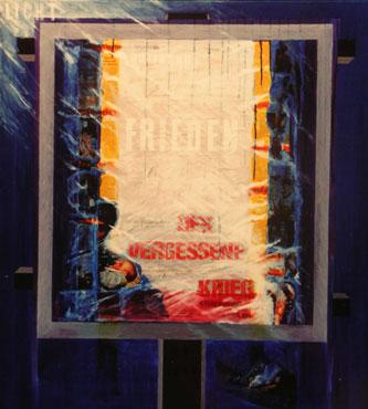 Bosnierkrieg, Mischtechnik auf Leinwand, 1995