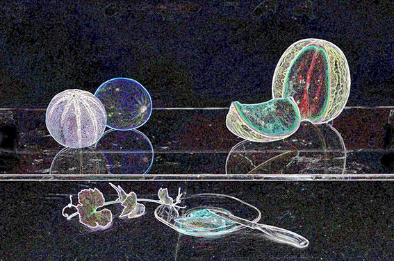 Stillleben mit Melonen